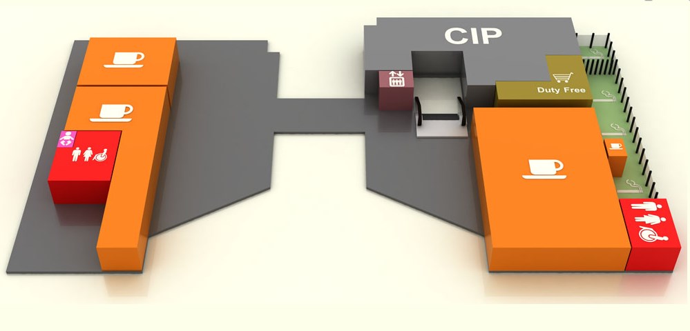 Схема расположения CIP в аэропорту Анталии - Терминал-2, прибытие